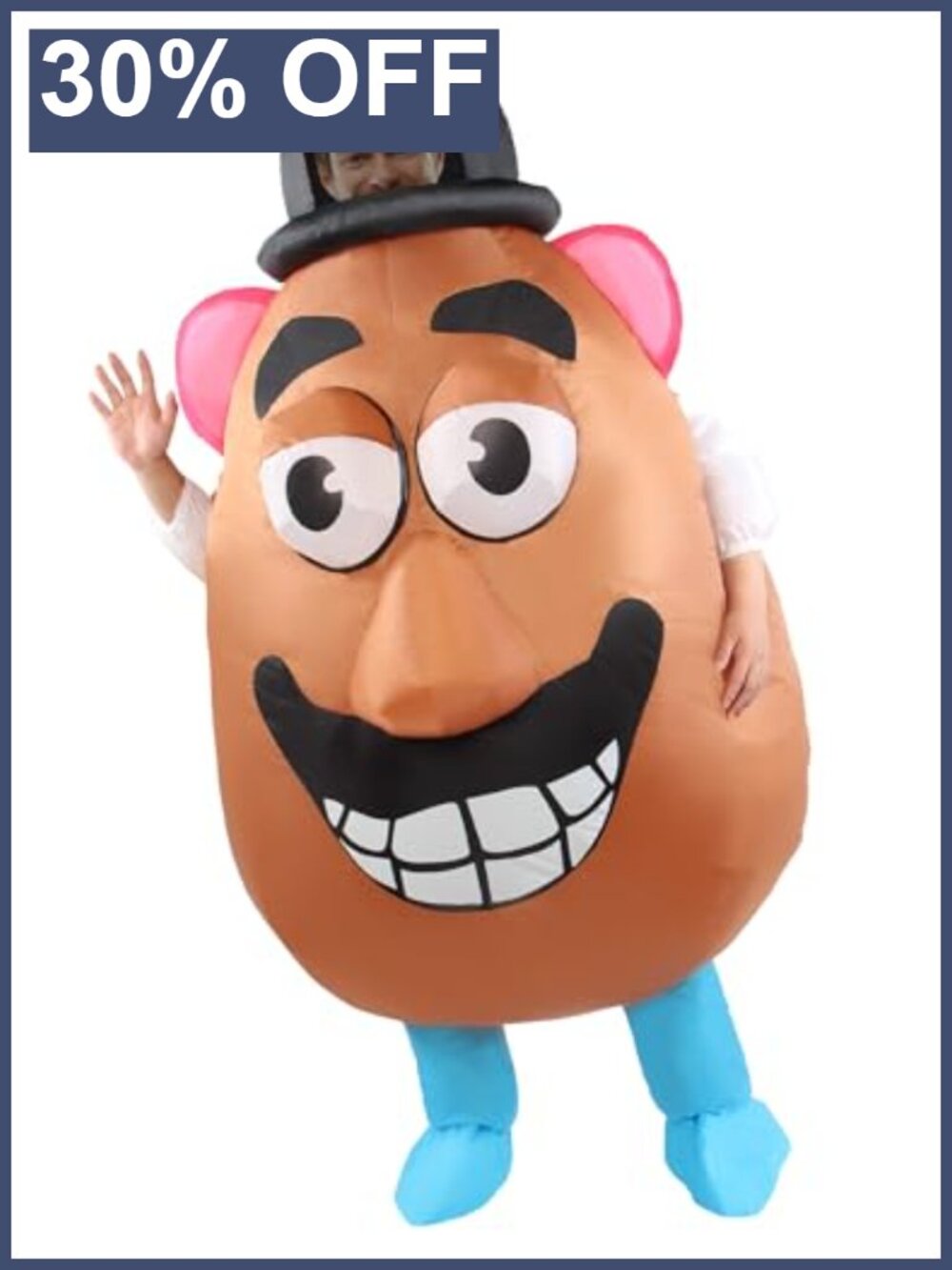 Adult Inflatable Potato Costume Blow Up Full Body Cosplay Party Outfit